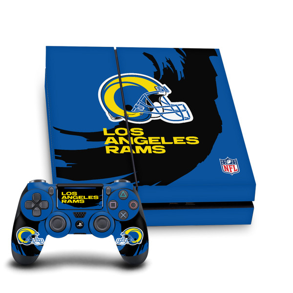 NFL Los Angeles Rams Sweep Stroke Vinyl Sticker Skin Decal Cover for Sony PS4 Console & Controller