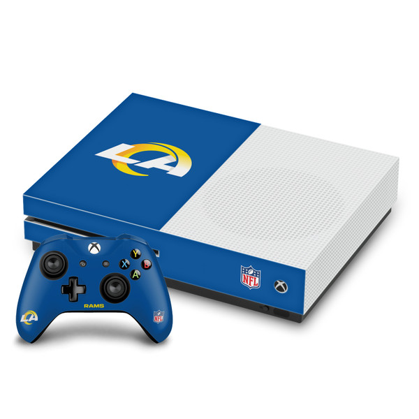 NFL Los Angeles Rams Plain Vinyl Sticker Skin Decal Cover for Microsoft One S Console & Controller