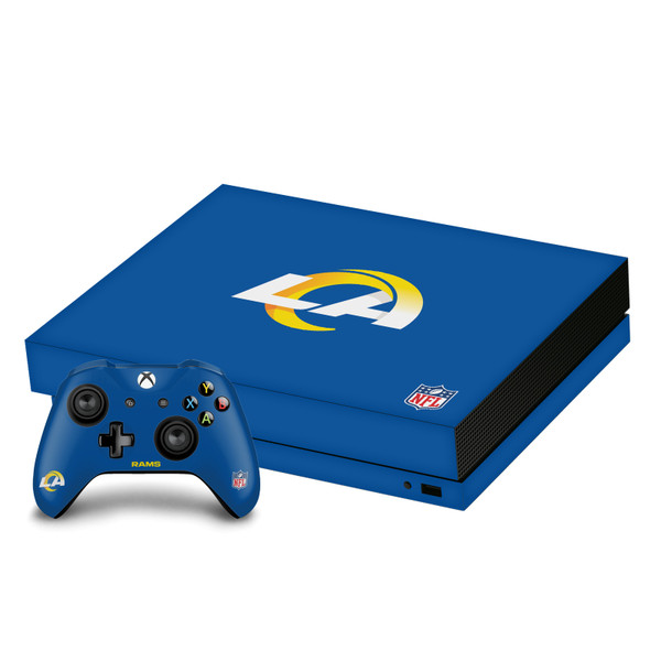 NFL Los Angeles Rams Plain Vinyl Sticker Skin Decal Cover for Microsoft Xbox One X Bundle