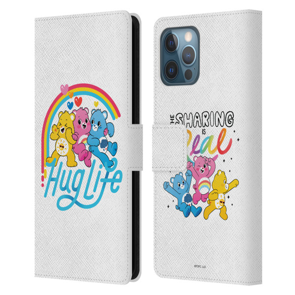 Care Bears Graphics Group Hug Life Leather Book Wallet Case Cover For Apple iPhone 12 Pro Max