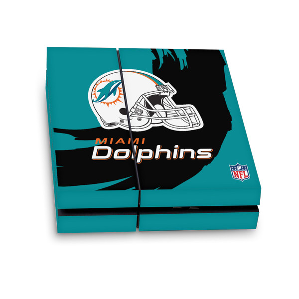 NFL Miami Dolphins Sweep Stroke Vinyl Sticker Skin Decal Cover for Sony PS4 Console