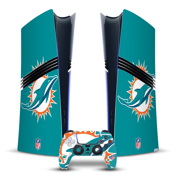 NFL Miami Dolphins Oversize Vinyl Sticker Skin Decal Cover for Sony PS5 Pro Digital Edition Bundle
