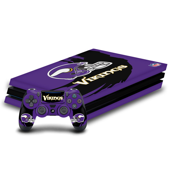 NFL Minnesota Vikings Sweep Stroke Vinyl Sticker Skin Decal Cover for Sony PS4 Pro Bundle