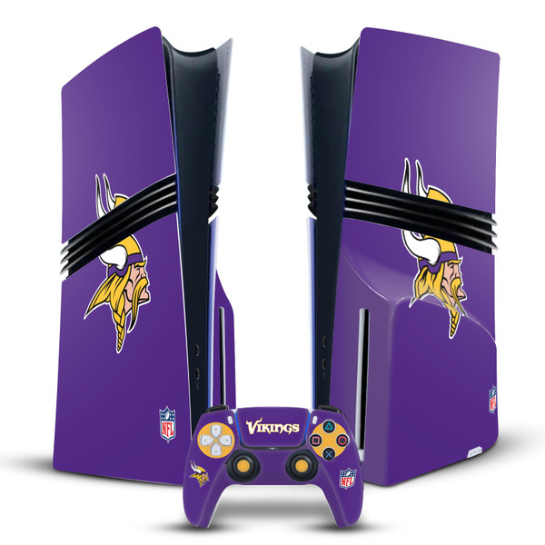 NFL Minnesota Vikings Plain Vinyl Sticker Skin Decal Cover for Sony PS5 Pro Disc Edition Bundle