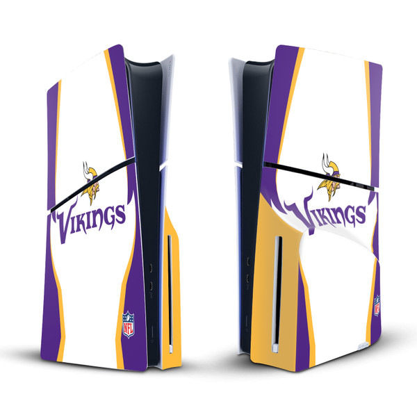 NFL Minnesota Vikings Side Details Vinyl Sticker Skin Decal Cover for Sony PS5 Slim Disc Edition Console