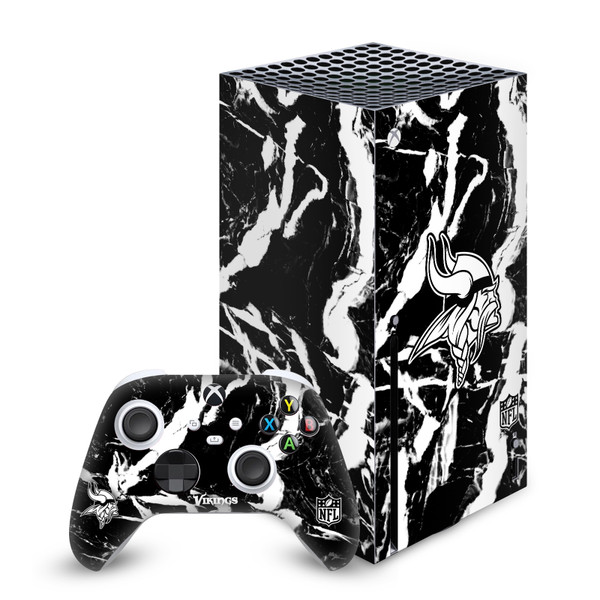 NFL Minnesota Vikings Marble Vinyl Sticker Skin Decal Cover for Microsoft Series X Console & Controller