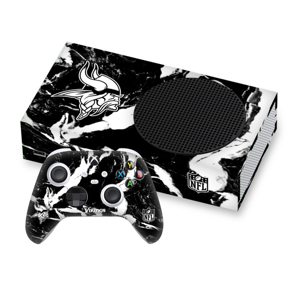NFL Minnesota Vikings Marble Vinyl Sticker Skin Decal Cover for Microsoft Series S Console & Controller