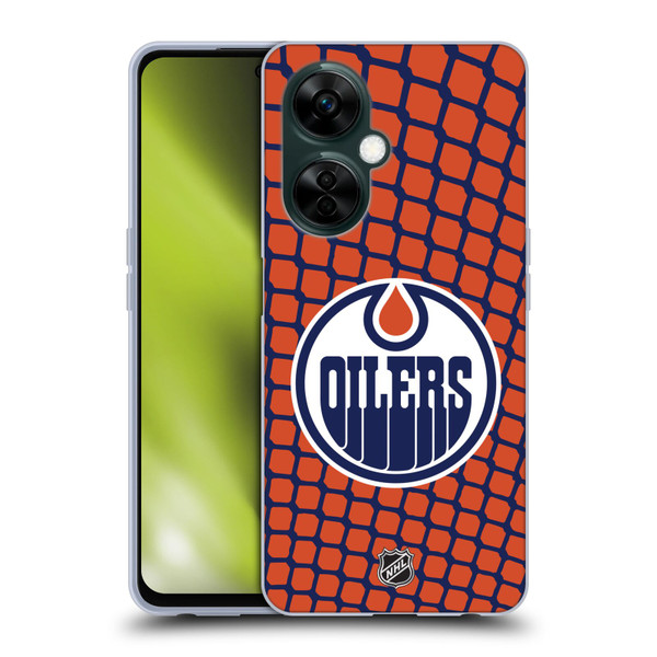 NHL Edmonton Oilers Net Pattern Soft Gel Case for OnePlus Nord N30