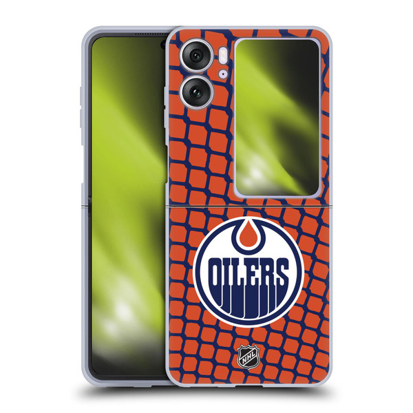 NHL Edmonton Oilers Net Pattern Soft Gel Case for OPPO Find N2 Flip