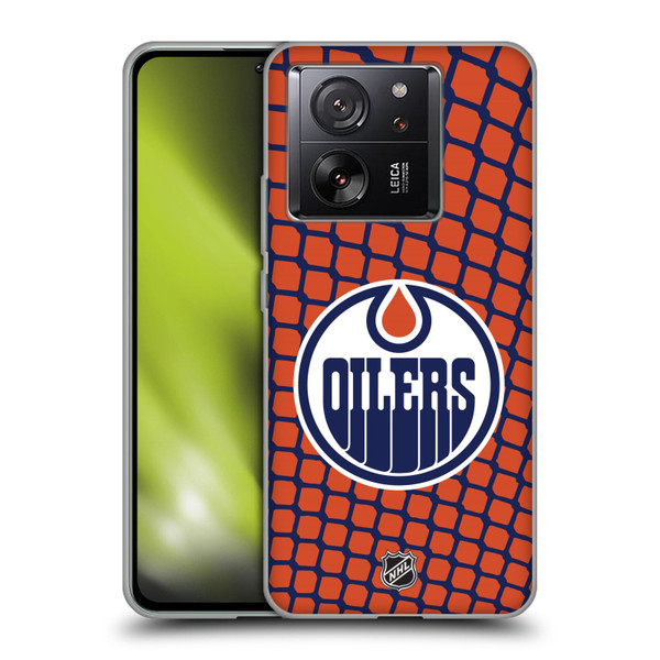 NHL Edmonton Oilers Net Pattern Soft Gel Case for Xiaomi 13T 5G / 13T Pro 5G