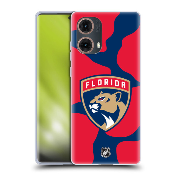 NHL Florida Panthers Cow Pattern Soft Gel Case for Motorola Moto G85