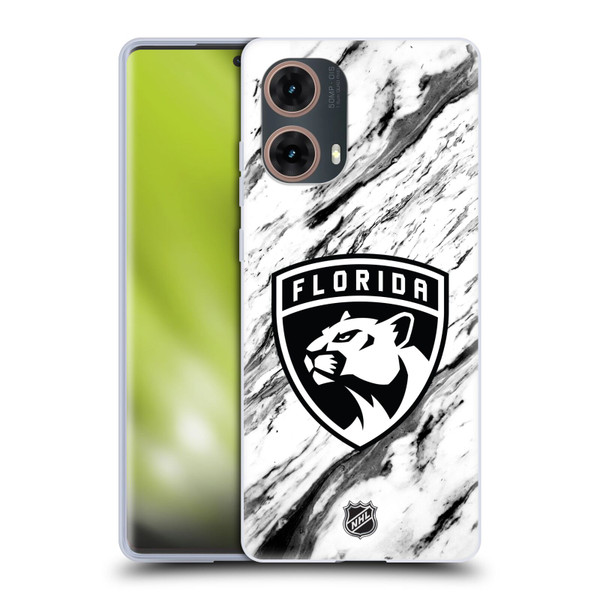NHL Florida Panthers Marble Soft Gel Case for Motorola Moto G85