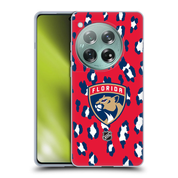 NHL Florida Panthers Leopard Pattern Soft Gel Case for OnePlus 12