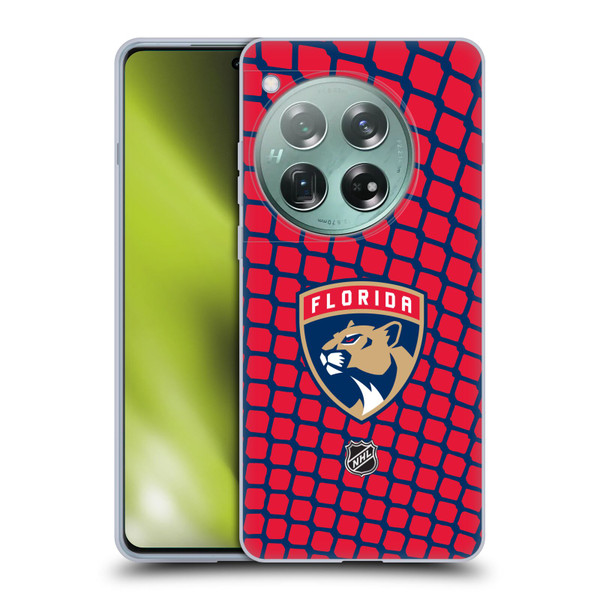 NHL Florida Panthers Net Pattern Soft Gel Case for OnePlus 12