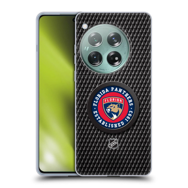 NHL Florida Panthers Puck Texture Soft Gel Case for OnePlus 12