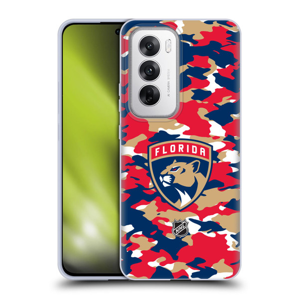 NHL Florida Panthers Camouflage Soft Gel Case for OPPO Reno12 5G