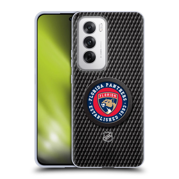 NHL Florida Panthers Puck Texture Soft Gel Case for OPPO Reno12 5G