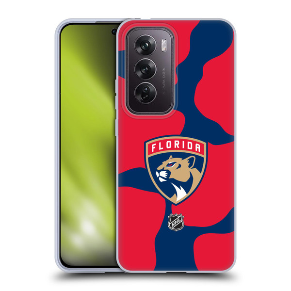NHL Florida Panthers Cow Pattern Soft Gel Case for OPPO Reno12 Pro 5G