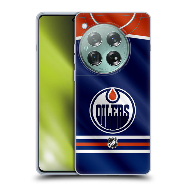 NHL Edmonton Oilers Jersey Soft Gel Case for OnePlus 12