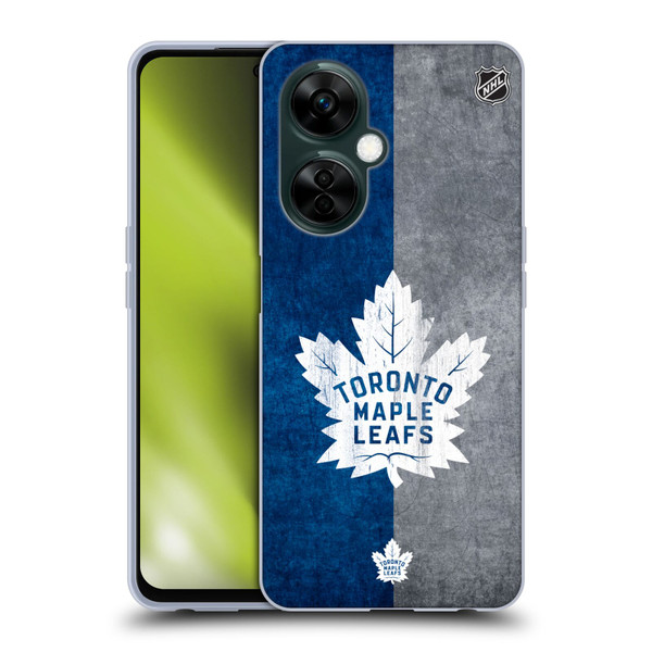 NHL Toronto Maple Leafs Half Distressed Soft Gel Case for OnePlus Nord N30
