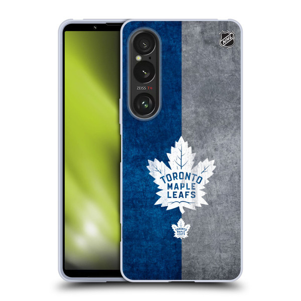 NHL Toronto Maple Leafs Half Distressed Soft Gel Case for Sony Xperia 1 VI 5G