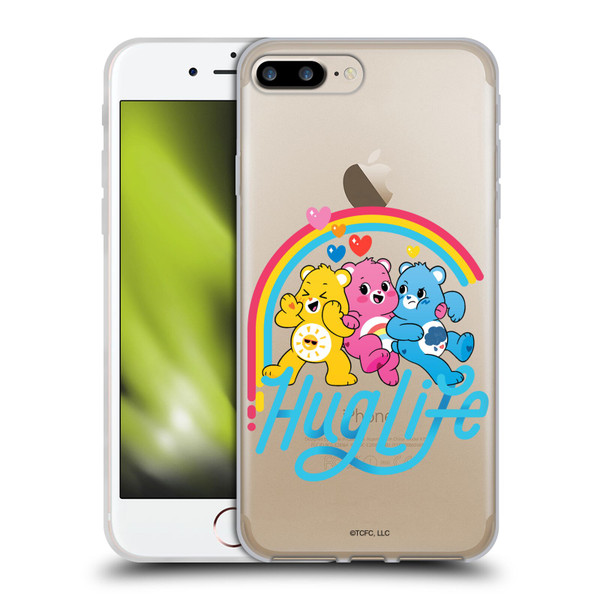 Care Bears Graphics Group Hug Life Soft Gel Case for Apple iPhone 7 Plus / iPhone 8 Plus