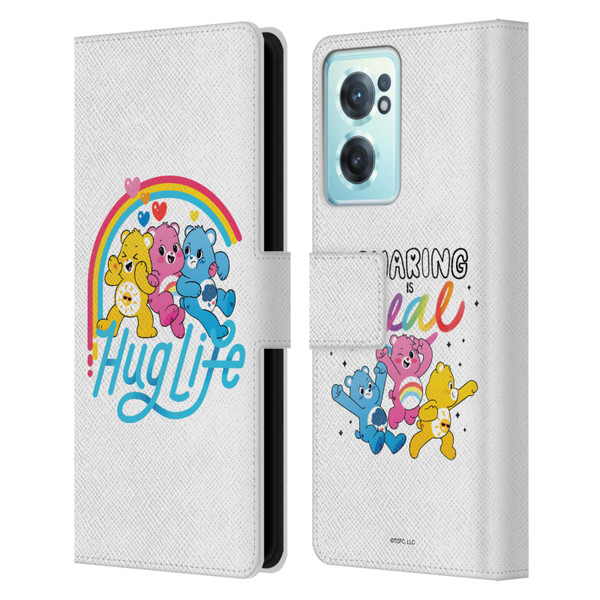 Care Bears Graphics Group Hug Life Leather Book Wallet Case Cover For OnePlus Nord CE 2 5G