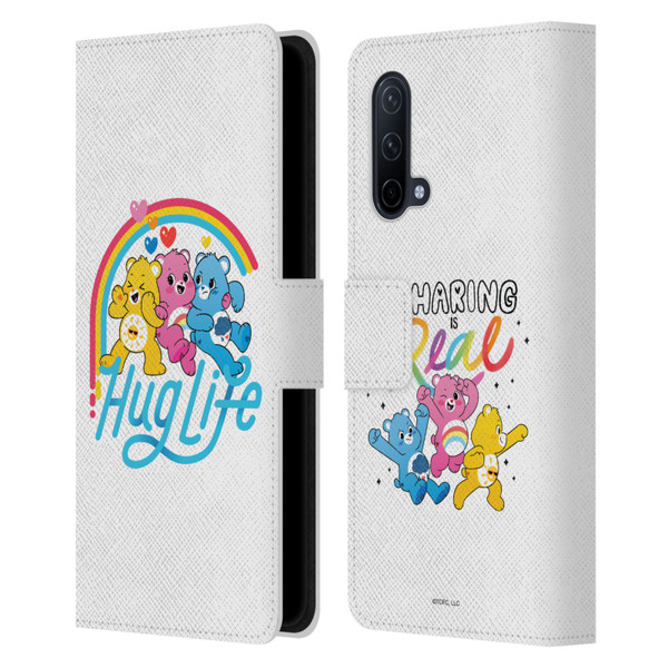 Care Bears Graphics Group Hug Life Leather Book Wallet Case Cover For OnePlus Nord CE 5G