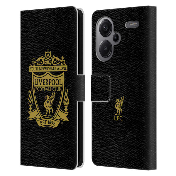 Liverpool Football Club Crest 1 Black 3 Leather Book Wallet Case Cover For Xiaomi Redmi Note 13 Pro Plus 5G