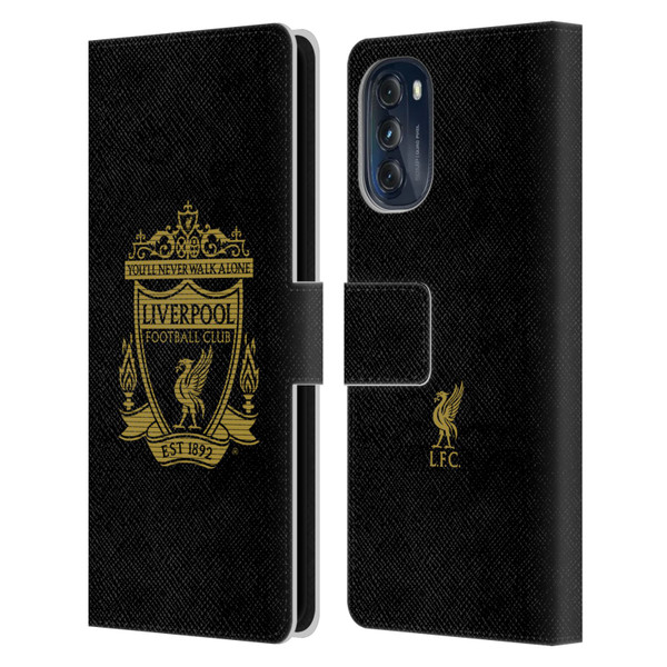 Liverpool Football Club Crest 2 Black 2 Leather Book Wallet Case Cover For Motorola Moto G (2022)