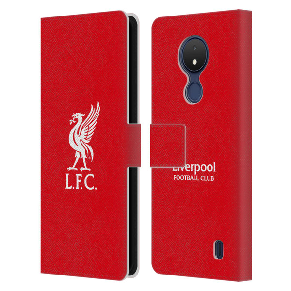 Liverpool Football Club Liver Bird White Logo In Red Leather Book Wallet Case Cover For Nokia C21