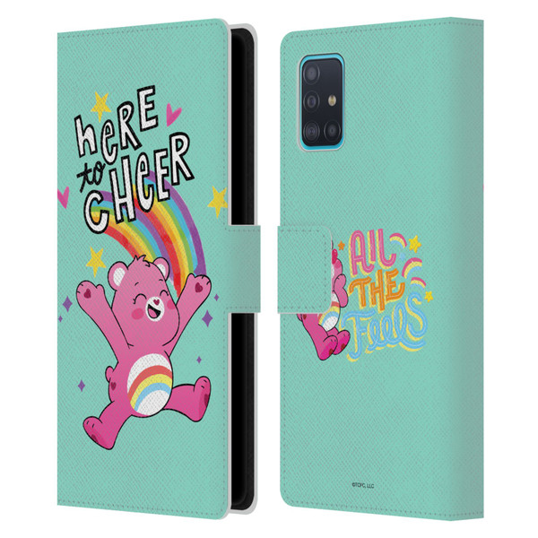 Care Bears Graphics Cheer Leather Book Wallet Case Cover For Samsung Galaxy A51 (2019)