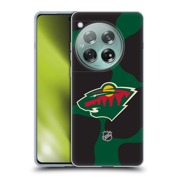 NHL Minnesota Wild Cow Pattern Soft Gel Case for OnePlus 12