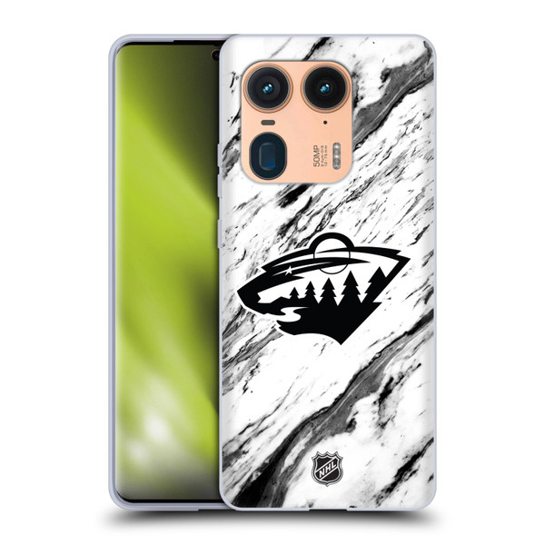 NHL Minnesota Wild Marble Soft Gel Case for Motorola Edge 50 Ultra/X50 Ultra