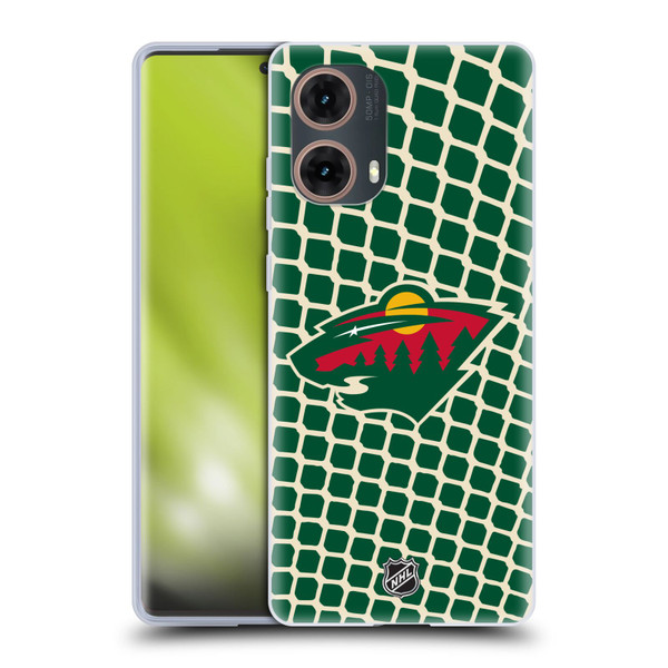 NHL Minnesota Wild Net Pattern Soft Gel Case for Motorola Moto G85