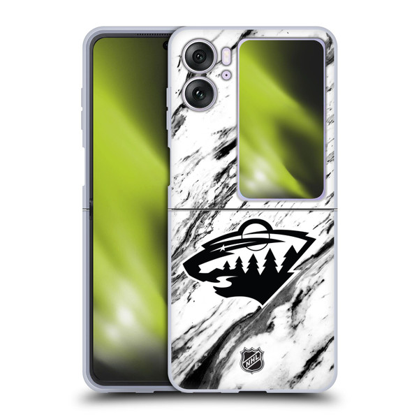 NHL Minnesota Wild Marble Soft Gel Case for OPPO Find N2 Flip