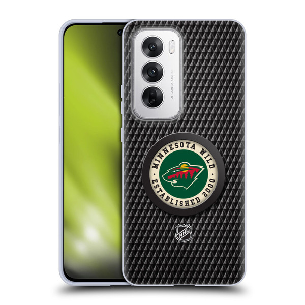 NHL Minnesota Wild Puck Texture Soft Gel Case for OPPO Reno12 5G