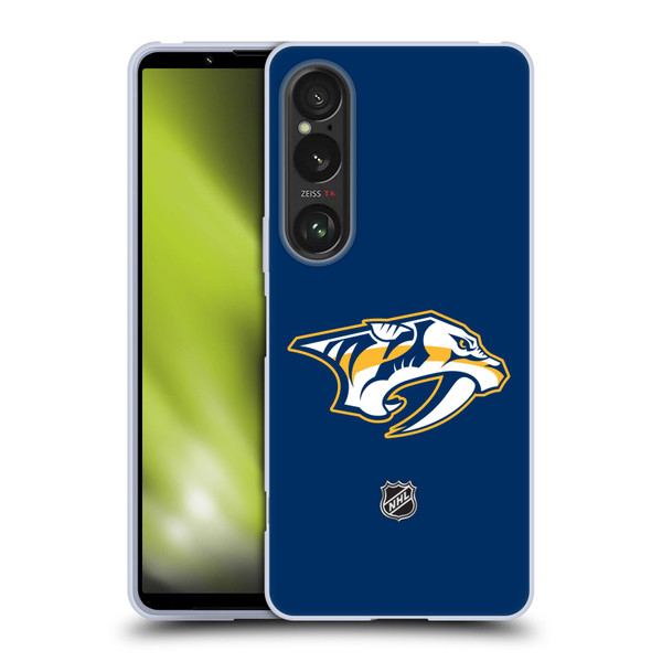 NHL Nashville Predators Plain Soft Gel Case for Sony Xperia 1 VI 5G