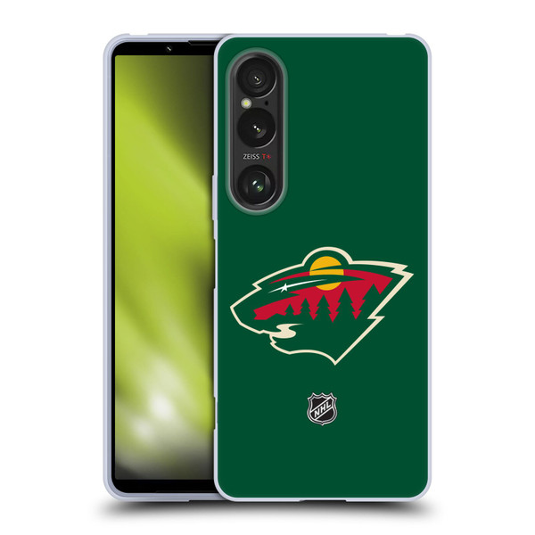 NHL Minnesota Wild Plain Soft Gel Case for Sony Xperia 1 VI 5G