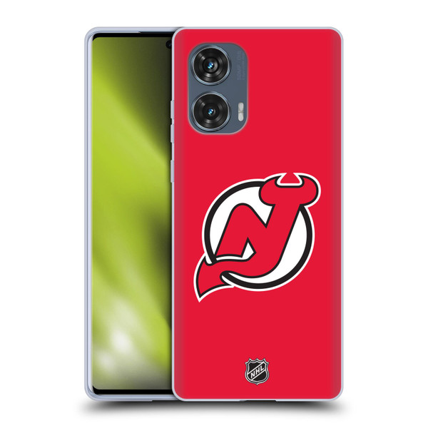 NHL New Jersey Devils Plain Soft Gel Case for Motorola Edge 50 Fusion