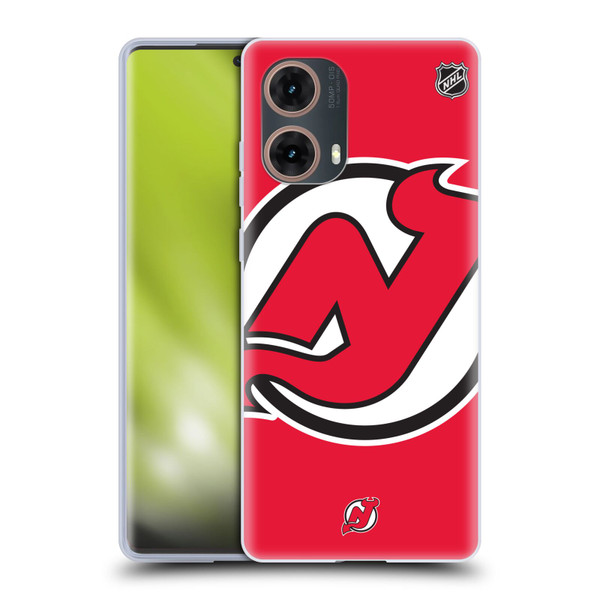 NHL New Jersey Devils Oversized Soft Gel Case for Motorola Moto G85