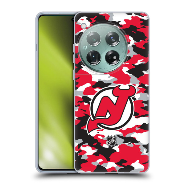 NHL New Jersey Devils Camouflage Soft Gel Case for OnePlus 12