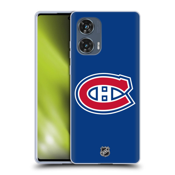 NHL Montreal Canadiens Plain Soft Gel Case for Motorola Edge 50 Fusion