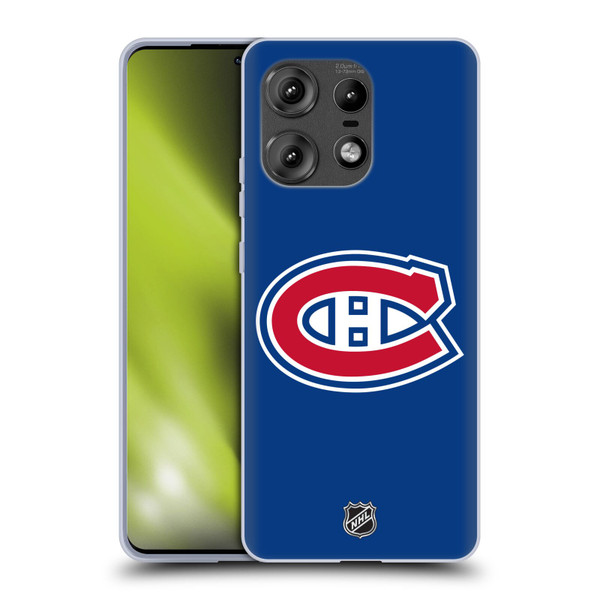 NHL Montreal Canadiens Plain Soft Gel Case for Motorola Edge 50 Pro