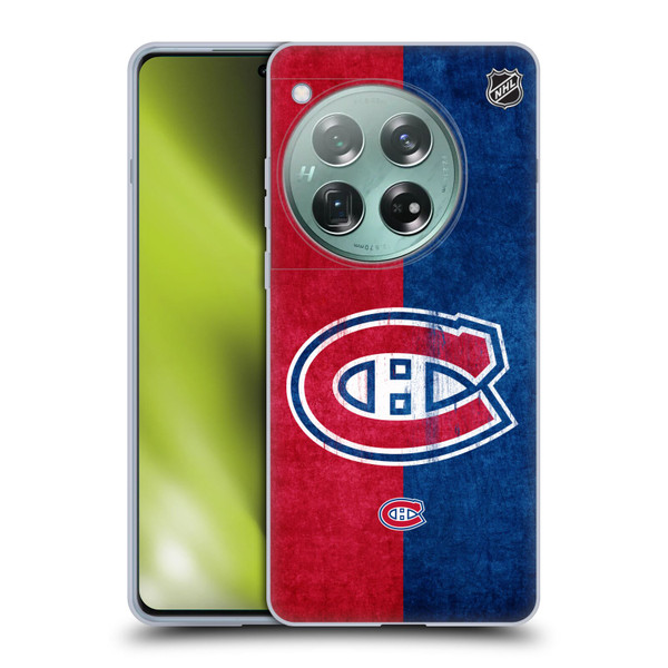 NHL Montreal Canadiens Half Distressed Soft Gel Case for OnePlus 12