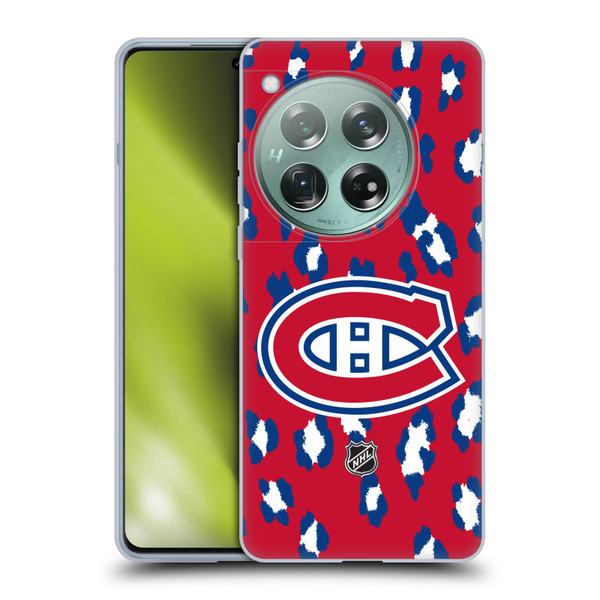 NHL Montreal Canadiens Leopard Pattern Soft Gel Case for OnePlus 12