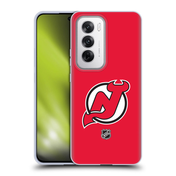 NHL New Jersey Devils Plain Soft Gel Case for OPPO Reno12 5G