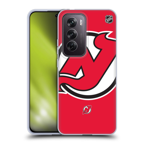 NHL New Jersey Devils Oversized Soft Gel Case for OPPO Reno12 Pro 5G