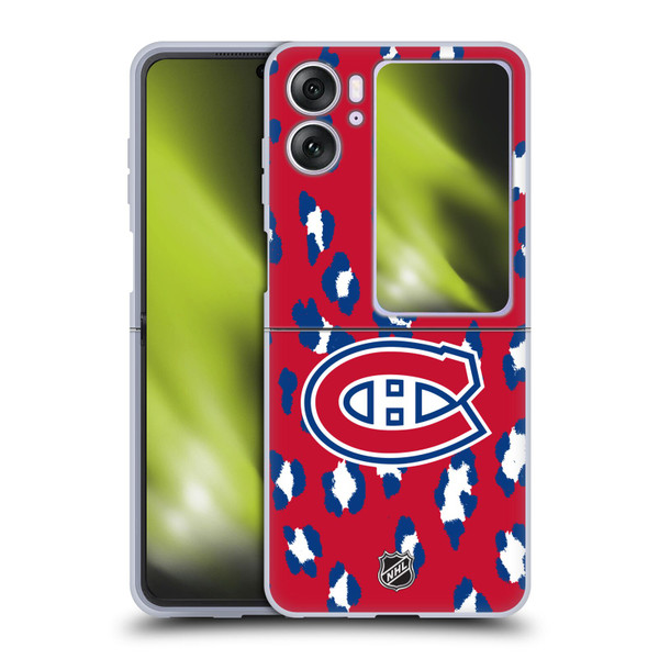 NHL Montreal Canadiens Leopard Pattern Soft Gel Case for OPPO Find N2 Flip
