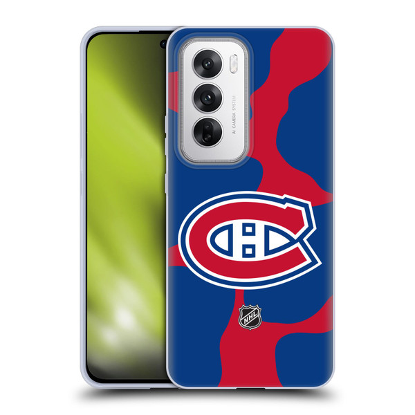 NHL Montreal Canadiens Cow Pattern Soft Gel Case for OPPO Reno12 5G